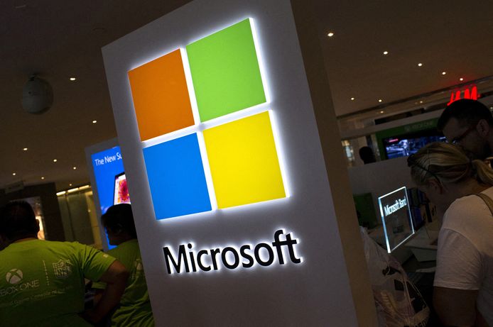 Het logo van Microsoft.