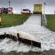 Gras en kruiden houden de dijk overeind tijdens een storm