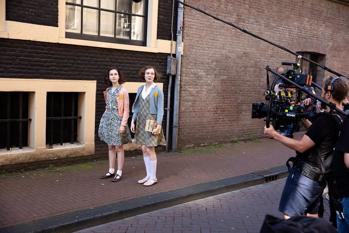 Beeld van de filmset.
