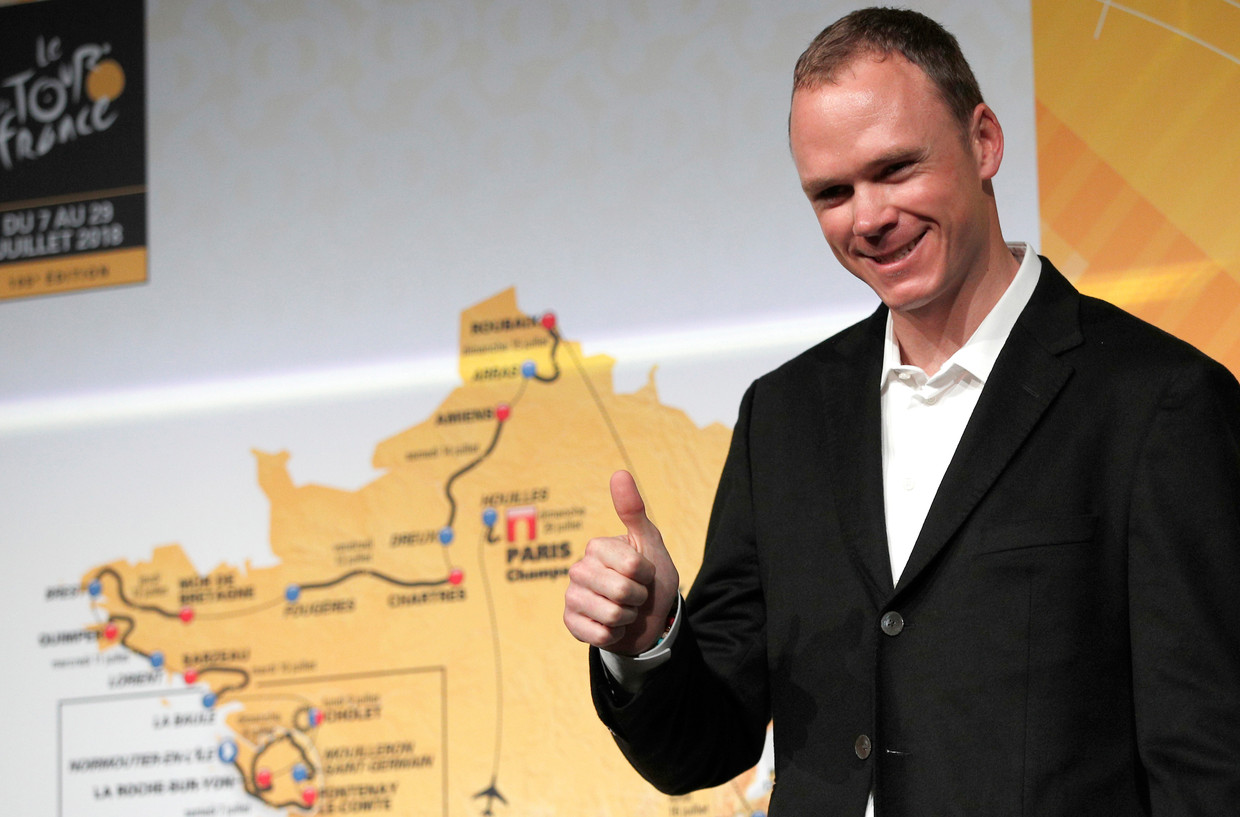 Chris Froome kan na het oordeel van de UCI zaterdag de jacht openen op zijn vijfde eindzege in de Ronde van Frankrijk. Beeld AP