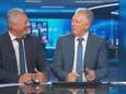 Dirk Wachtelaer en Dany Verstraeten, samen in de studio van VTM Nieuws.