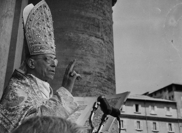 Paus Pius XII stond van 1939 tot 1958 aan het hoofd van de Katholieke Kerk.