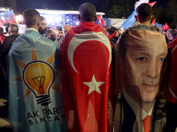 Aanhangers van de AKP, de partij van president Erdogan.