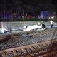 Auto geraakt door twee treinen bij station Diemen