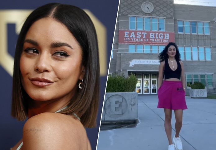 Vanessa Hudgens bezoekt de school uit 'High School Musical'.