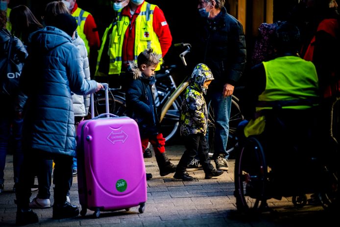 Oekraïense vluchtelingen arriveren in Nederland. Foto ter illustratie.