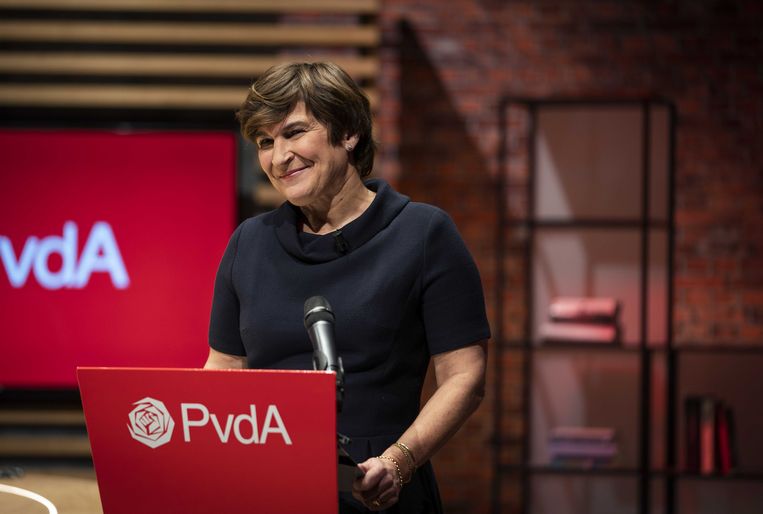 Lijsttrekker Liliane Ploumen tijdens het PvdA-partijcongres. Beeld ANP