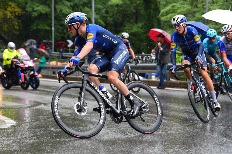 In zijn laatste voorbereidingswedstrijd, de Coppa Bernocchi, toont Remco Evenepoel zijn goede vorm. Beeld Photo News