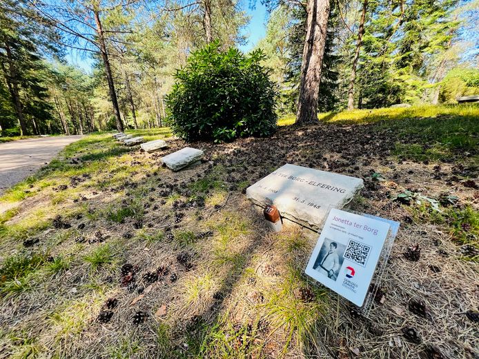 Het graf van Jonetta ter Borg op het Nationaal Ereveld  Loenen, waar zij rust in graf A717.