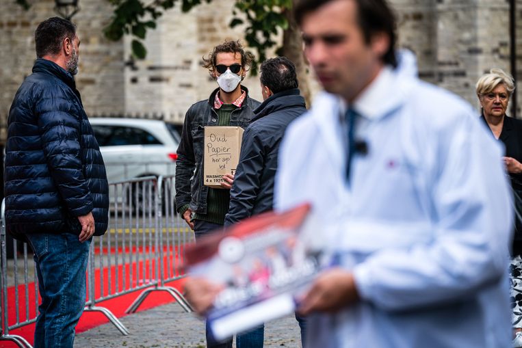 Thierry Baudet en Jasper van den Elshout. Beeld Rob Engelaar