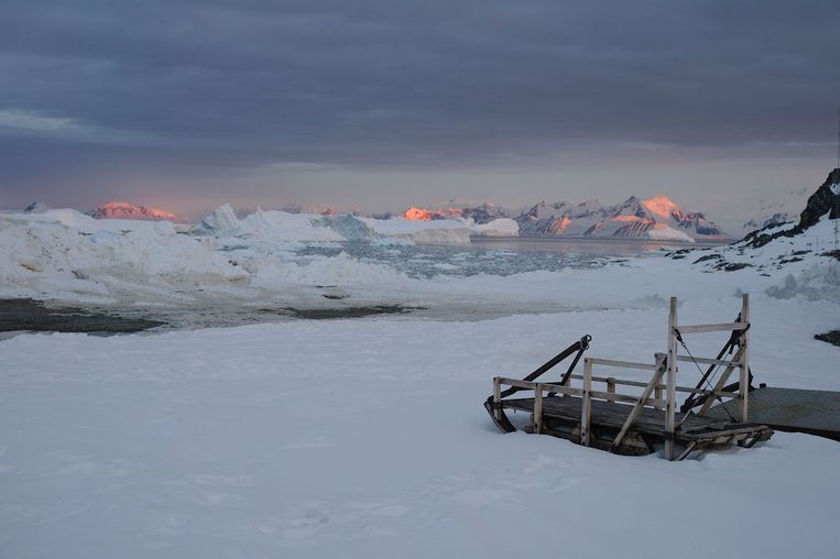 Onderzoekers publiceerden in het vakblad Nature over het smeltende ijs op Antarctica.  Beeld AFP