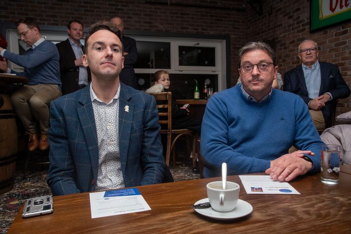Burgemeester Andy De Cock en Open Vld voorzitter Patrick De Groote.