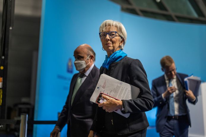 Christine Lagarde en Luis de Guindos, voorzitter en vice-voorzitter van de Europese Centrale Bank.