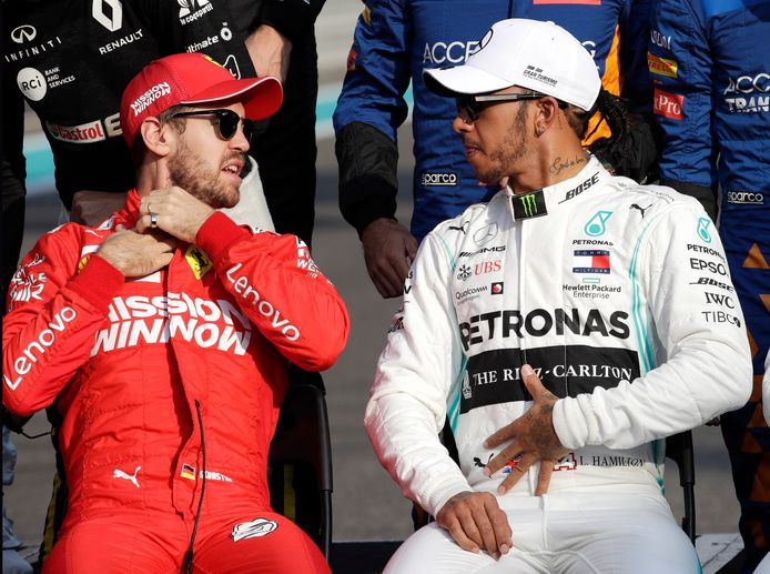 Vettel en Hamilton.