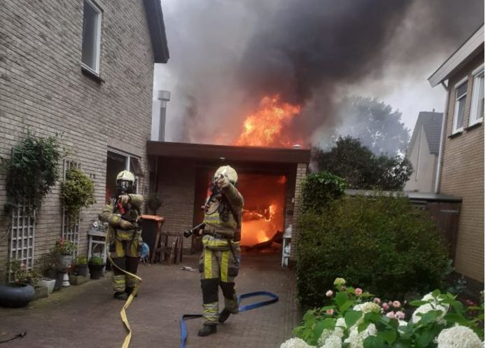 Brand in een schuur in Nieuwleusen.