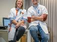 Dorien Schelmans, verpleegkundig specialist,  en prof. dr. Gregory Sergeant, chirurg en coördinator
pancreasconventie van het Jessa Ziekenhuis.