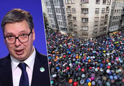 Servische president geeft partijleiderschap op na herhaaldelijke massaprotesten