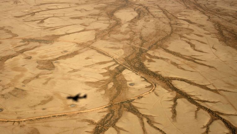 Archiefbeeld: de woestijn van Saoedi-Arabië gezien vanuit de lucht Beeld afp