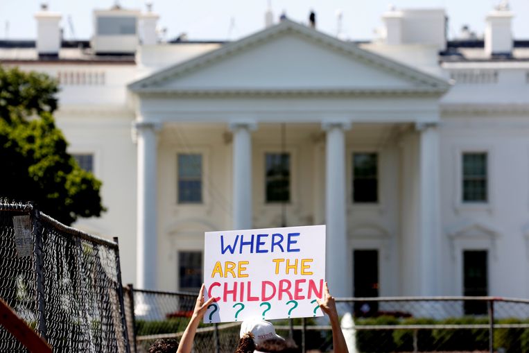 Een protest aan het Amerikaanse Witte Huis. Beeld REUTERS