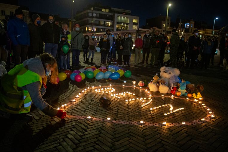 Een wake voor Dean Verberckmoes. Beeld BELGA
