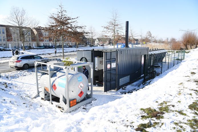 De tijdelijke installatie aan de Beljaartlaan eerder dit jaar.