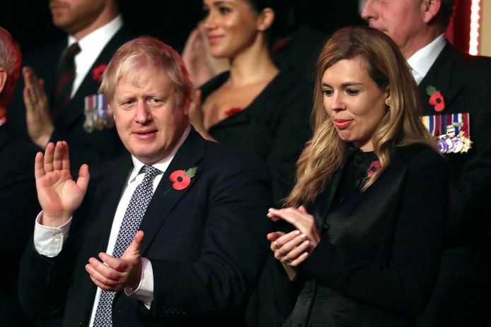 Brits premier Boris Johnson en zijn verloofde Carrie Symonds.