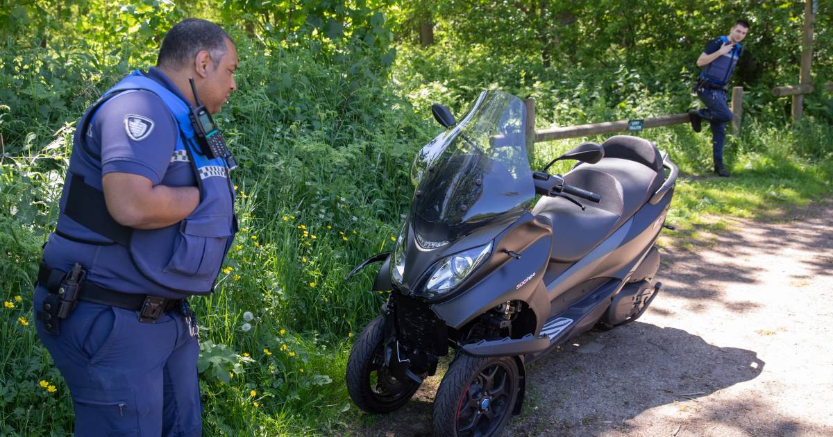 Aanrijding met driewielige motor in #Baarn wordt ree fataal, motorrijder met schrik vrij.