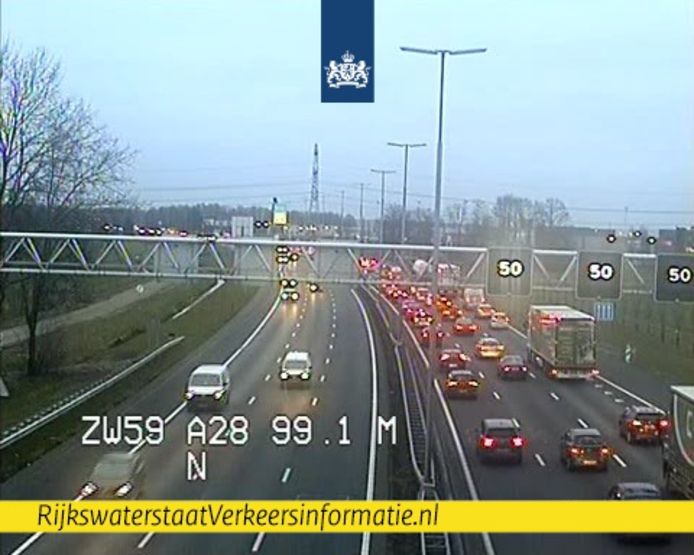 Het is aansluiten op de A28 bij Zwolle richting het Noorden.