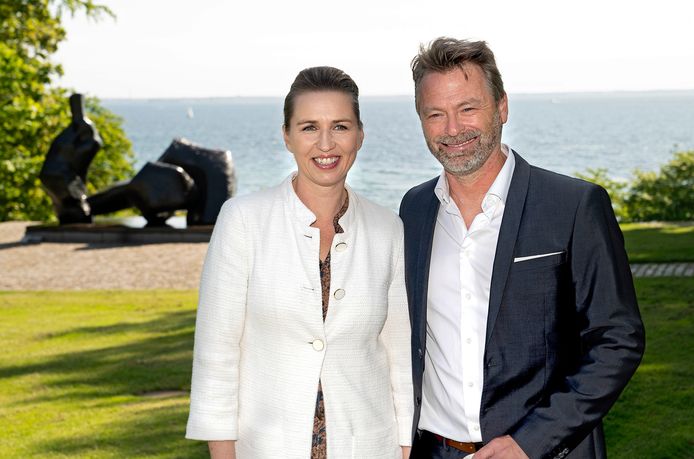 De Deense premier Mette Frederiksen en haar partner Bo Tengberg.
