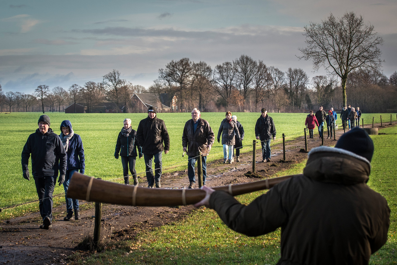 Tientallen midwinterhoorns klinken zondag in het buitengebied van ...