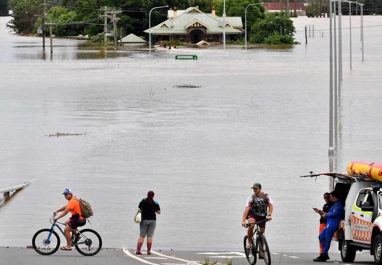Zware overstromingen in Australië. Beeld AFP