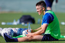 Ryan Thomas rust uit als de training er voor hem op zit.