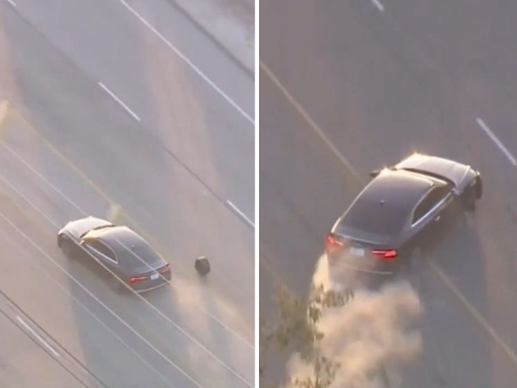 Wilde achtervolging in VS eindigt met verlies twee wielen