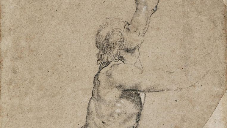 De tekening in houtskool van Rubens was een voorstudie voor een altaarstuk uit 1608 Beeld Sotheby's