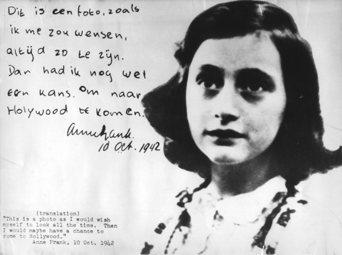 Een foto van Anne Frank uit 1942.