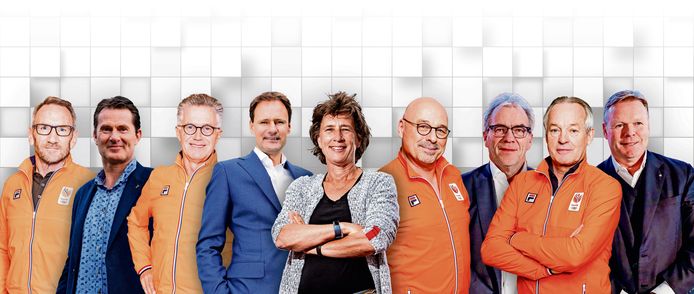 Een greep uit de beeld­bepalende bestuurders en trainers in de Nederlandse sportwereld.