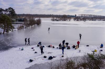 Prachtige vorstdagen, maar op het Bankven en De Flaes gaat deze vorstperiode niet geschaatst worden