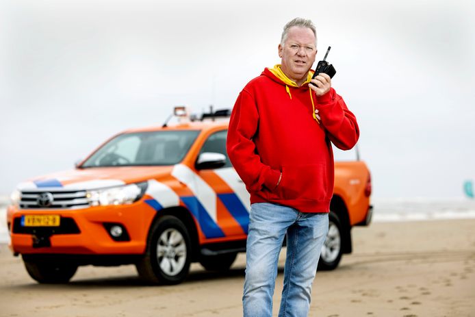 Leon van Went, lifeguard bij de Reddings­brigade in Noordwijk.