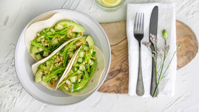 Wat Eten We Vandaag: Tortilla’s met groene groenten en esfenaj