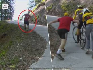 KIJK. “Ik was in shock”: man met rode T-shirt doet het verhaal achter de meest dolle 20 seconden van de Giro-ontknoping