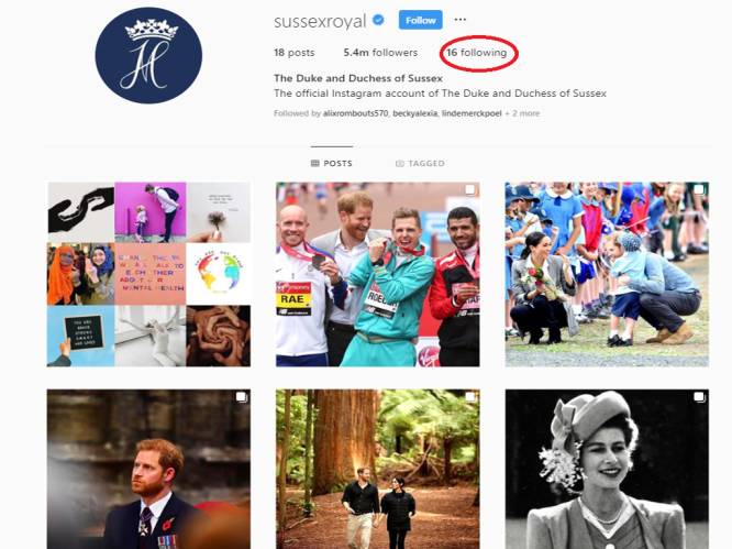 Harry en Meghan ontvolgen William en Kate op Instagram