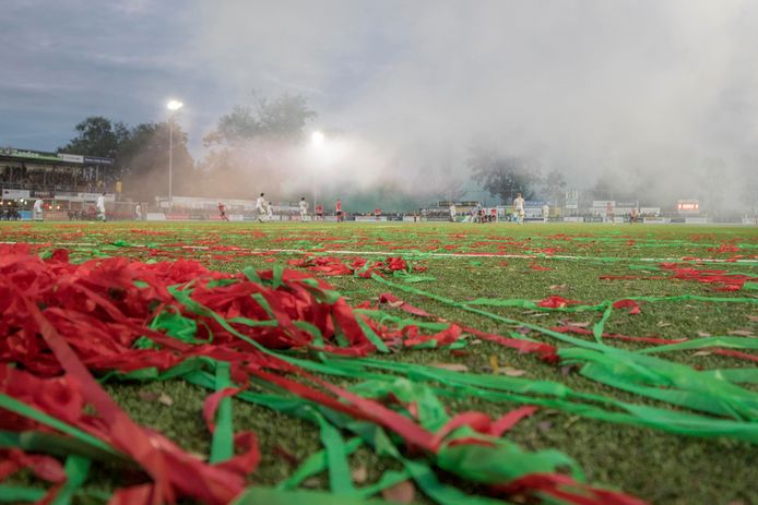 De vorige derby tussen Kloetinge en Goes was met veel sfeer omgeven.