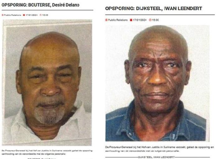 Rapporto d'ispezione: Dessie Bouterse (a sinistra) e la sua guardia del corpo.