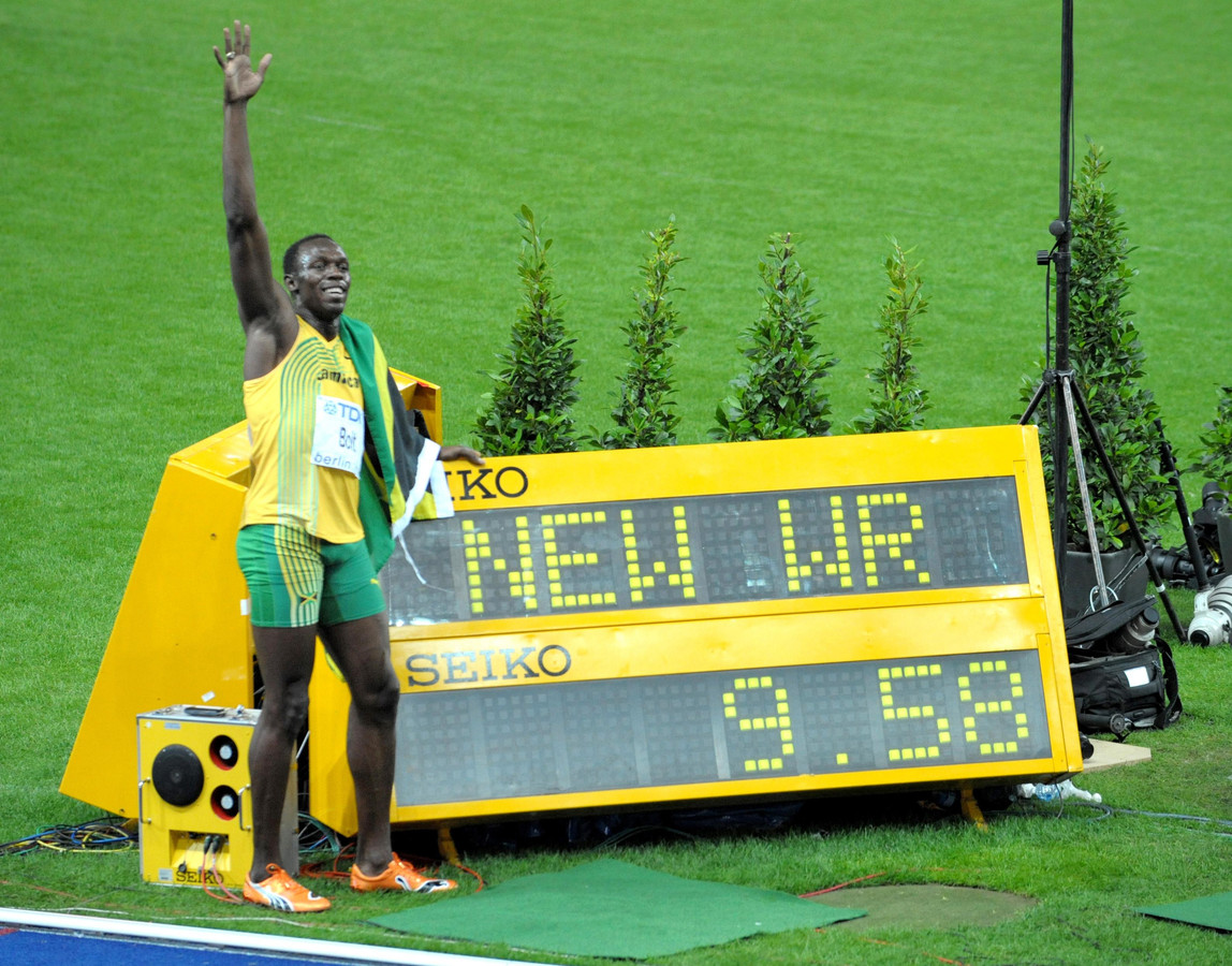 De recordrace van Bolt: nooit meer was Usain zo snel als de Usain van ...