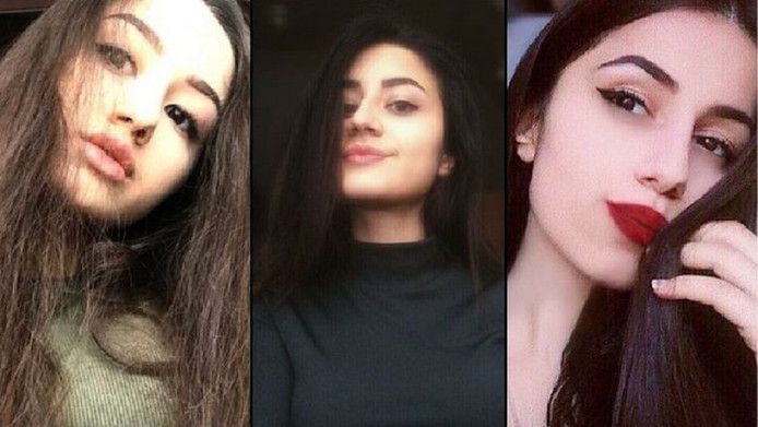 De tienerdochters: Maria, Kristina en Angelina Khachaturyan.