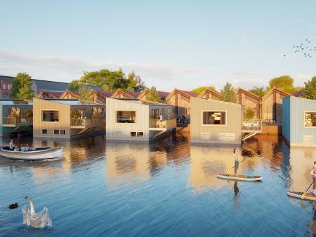 Tien drijvende watervilla’s in Almelo zijn primeur voor Twente: ‘Je hebt hier permanent een vakantiegevoel’