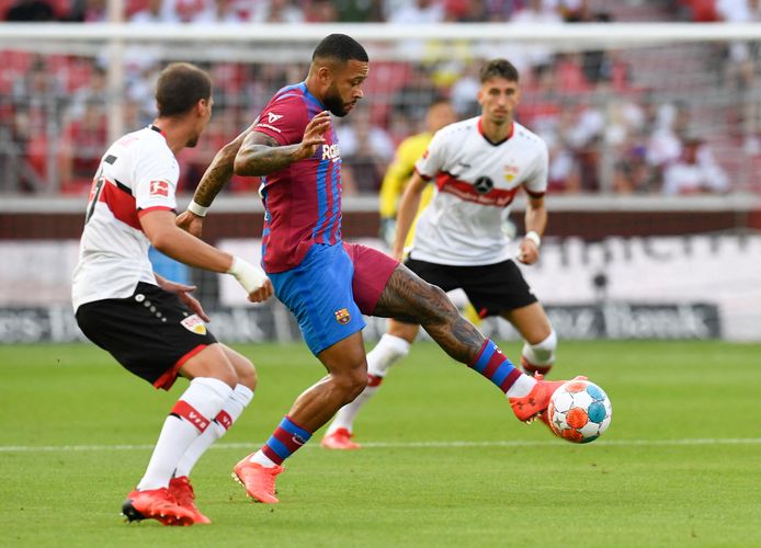 Memphis Depay in actie.