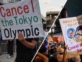Protest buiten Olympisch Stadion: 'Annuleer de Spelen, red levens!'