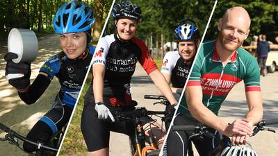 Zo gaan deze mountainbikers op de Amerongse Berg de processierups te lijf