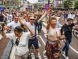 Protestmars tegen festivalverbod is één groot feest met blije actievoerders
